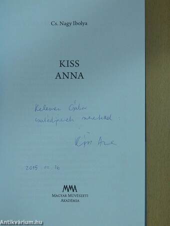 Kiss Anna (dedikált példány)