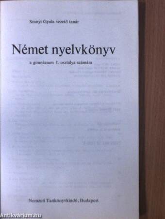 Német nyelvkönyv I.