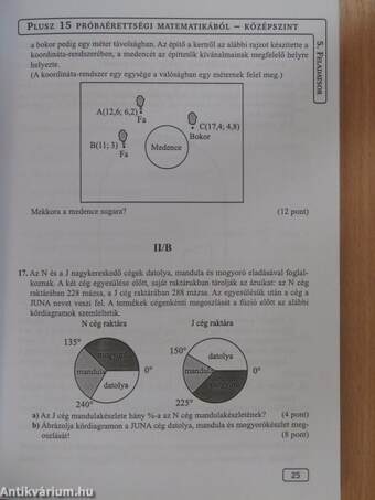 Plusz 15 próbaérettségi matematikából