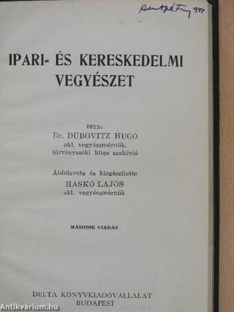 Ipari- és kereskedelmi vegyészet