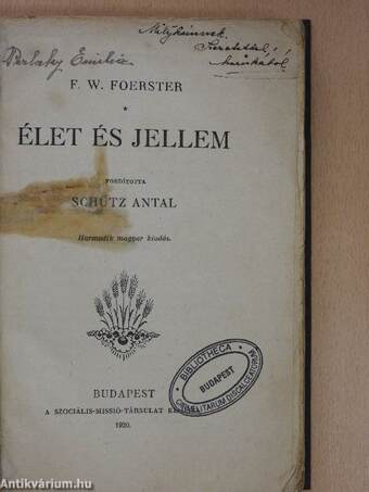 Élet és jellem