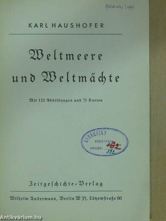 Weltmeere und Weltmächte (gótbetűs)