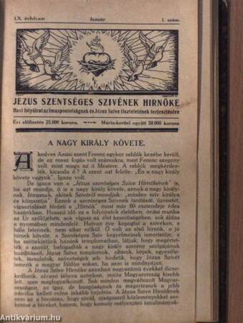 Jézus Szentséges Szivének Hirnöke 1926. (nem teljes évfolyam)