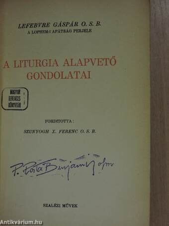 A liturgia alapvető gondolatai