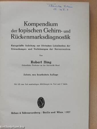 Kompendium der topischen Gehirn- und Rückenmarksdiagnostik