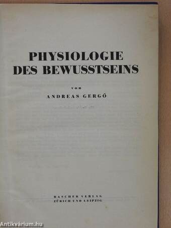 Physiologie des Bewusstseins