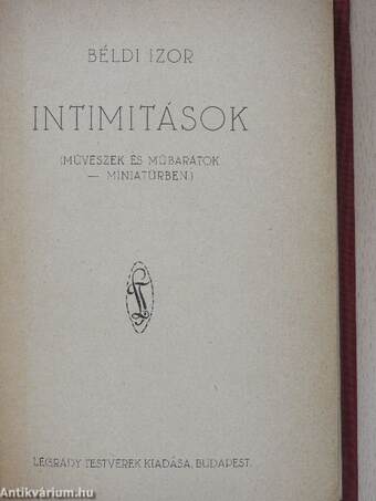 Intimitások