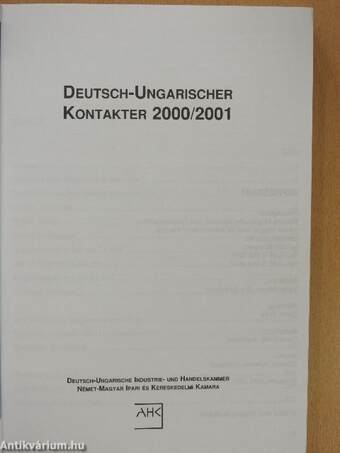 Deutsch-Ungarischer Kontakter 2000/2001