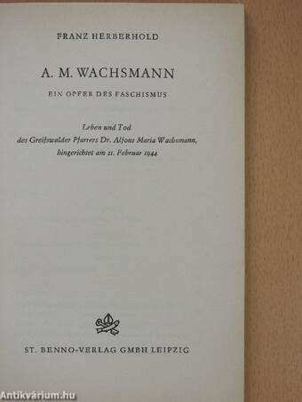 A. M. Wachsmann