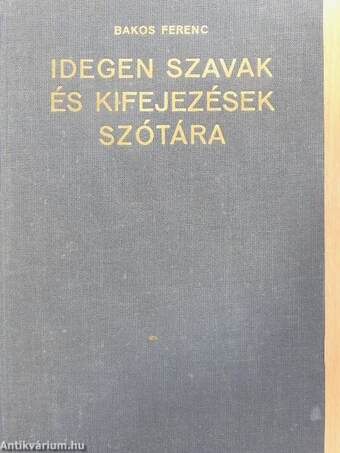 Idegen szavak és kifejezések szótára