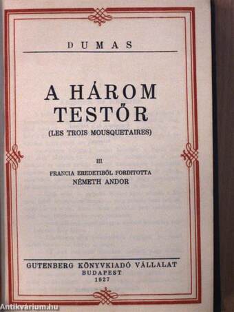 A három testőr I-IV.