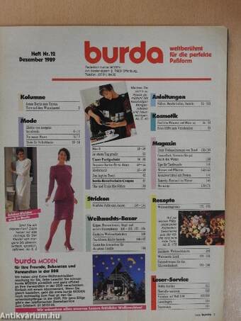 Burda Moden Dezember 1989