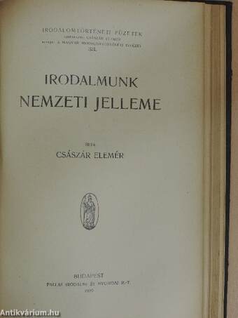 9 füzet az "Irodalomtörténeti Füzetek" sorozatból