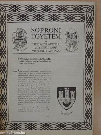 Soproni Egyetem 1983.