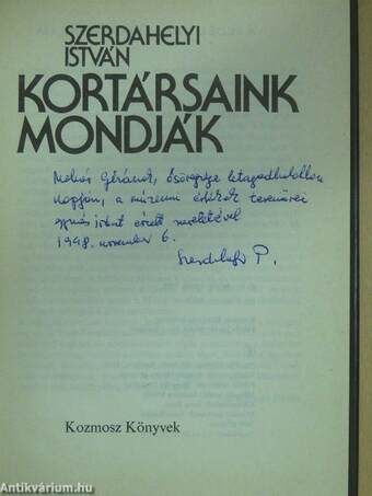 Kortársaink mondják (dedikált példány)