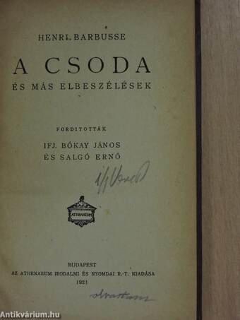 A csoda és más elbeszélések