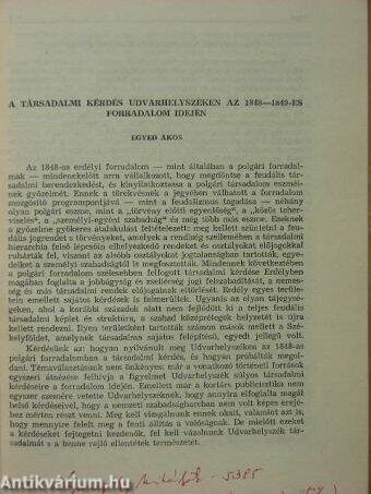 A társadalmi kérdés Udvarhelyszéken az 1848-1849-es forradalom idején