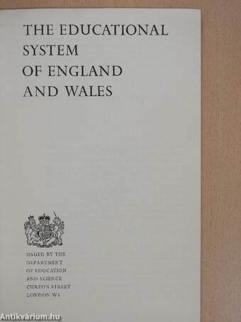 The Educational System of England and Wales