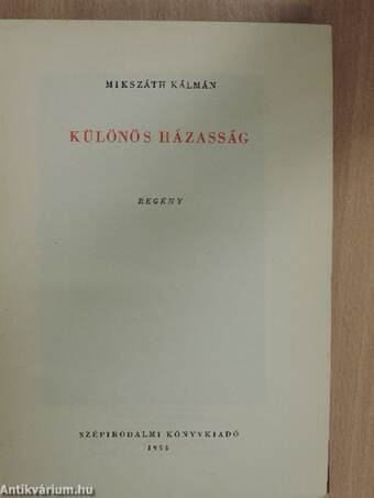 Különös házasság 