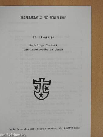 Nachfolge Christi und Lebensweihe im Orden