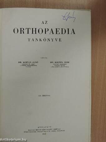 Az orthopaedia tankönyve