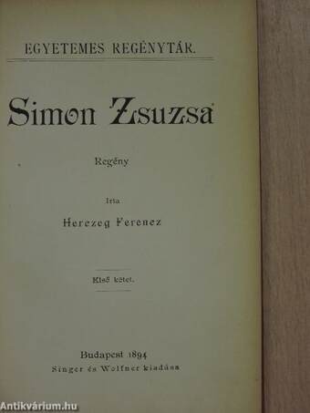 Simon Zsuzsa I-II.