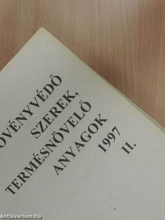 Növényvédő szerek, termésnövelő anyagok 1997. II.