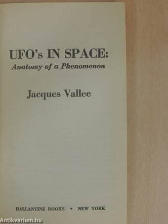 UFO's in Space: Anatomy of a Phenomenon