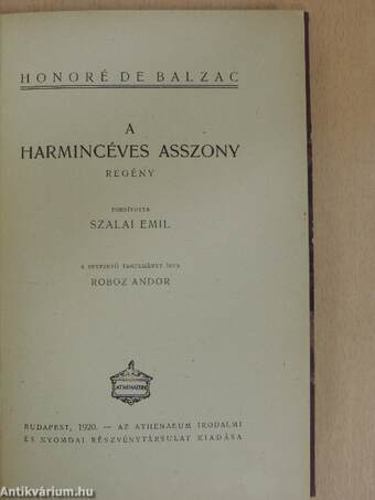 A harmincéves asszony