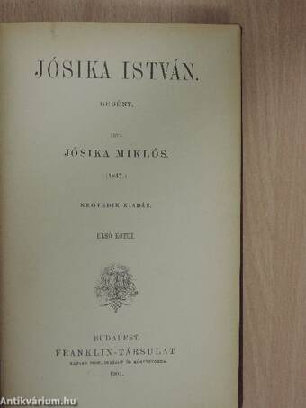 Jósika István I-II.