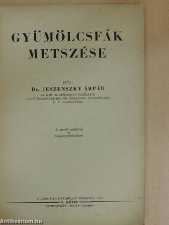 Gyümölcsfák metszése