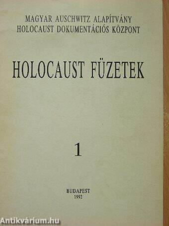 Holocaust Füzetek 1992/1.