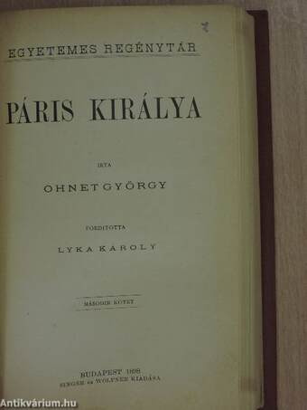 Páris királya I-III.