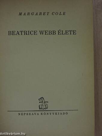 Beatrice Webb élete