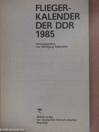 Fliegerkalender der DDR 1985