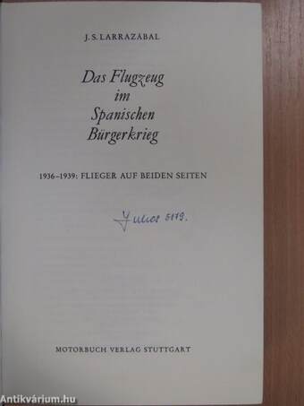 Das Flugzeug im Spanischen Bürgerkrieg