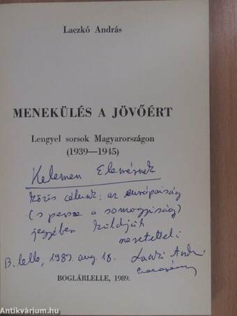 Menekülés a jövőért (dedikált példány)