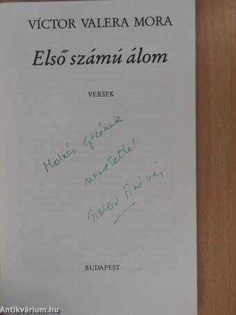 Első számú álom (dedikált, számozott példány)