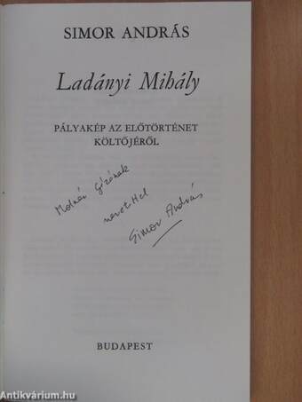 Ladányi Mihály (dedikált, számozott példány)