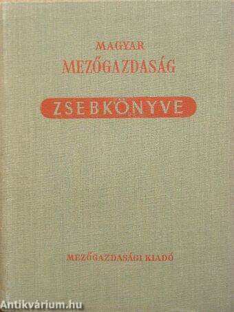 Magyar mezőgazdaság zsebkönyve 1961