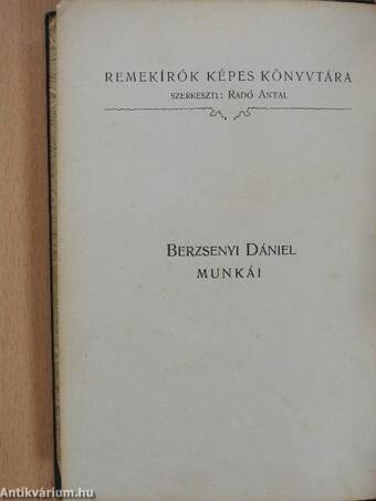 Berzsenyi Dániel munkái