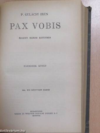 Pax Vobis I-III.