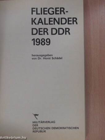 Fliegerkalender der DDR 1989