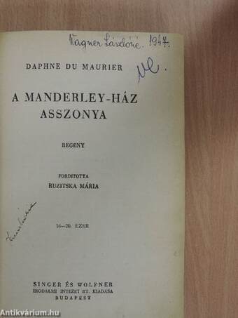 A Manderley-ház asszonya