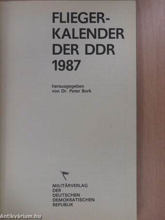 Fliegerkalender der DDR 1987