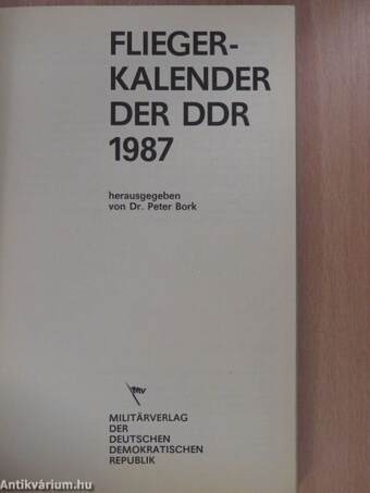 Fliegerkalender der DDR 1987