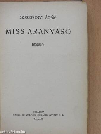 Miss Aranyásó