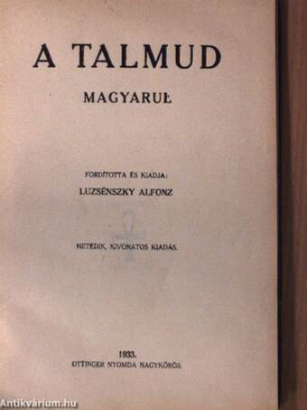 A Talmud magyarul