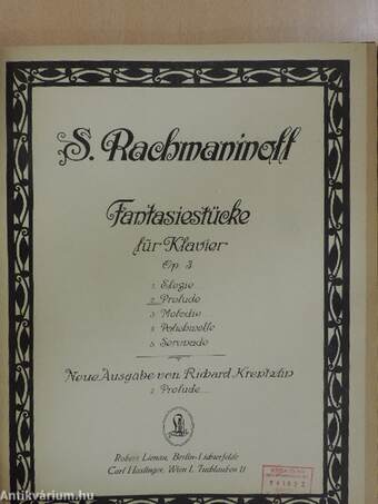 Liebesträume/Fantasiestücke für Klavier/Fantasie D Moll/Klavier-Sonaten/9. Sonate/Mélodie pour Piano/4 Impromptus/Der fliegende Holländer/Potpourri aus der Oper Der Barbier von Sevilla