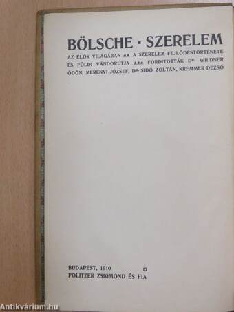 Szerelem az élők világában I. (töredék)